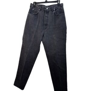 Vintage‎ Jordache High Waisted Jeans Size 16 Black Stone Wash Denim Mom Jeans